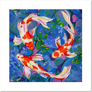 Koi - Acrylic koi fish painting Posters and Art